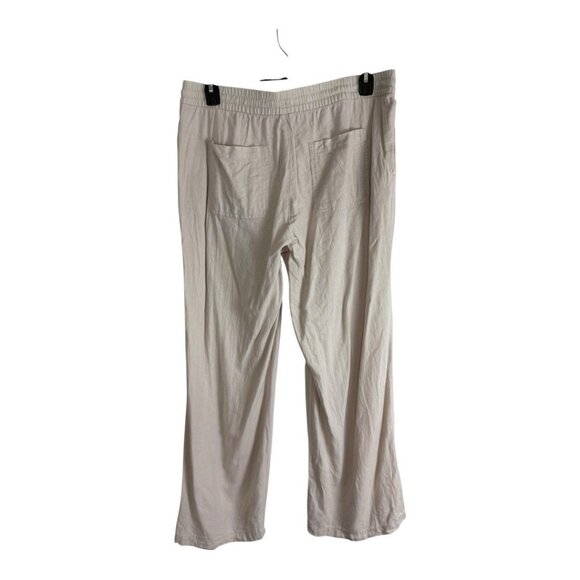 Old navy Womens Pants Size Large Tan Linen Blend Pullon Causal Beach - Picture 4 of 10